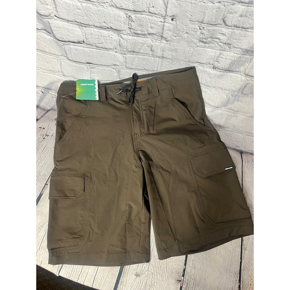 Sea‎ Doo Mens Adventure Cargo Shorts Brown Size M Medium Outdoor Casual New - Picture 1 of 5